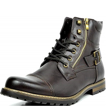 Bruno Marc Men's Military Motorcycle Combat Boots