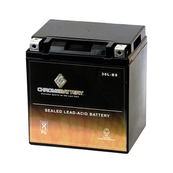 CB Chrome Battery YTX30L Sealed AGM Motorcycle Battery