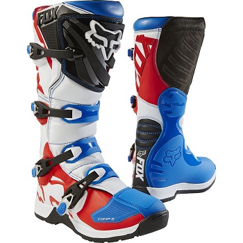 Fox Racing Comp 5 Men's Off-Road Motocross Boots - Blue/Red