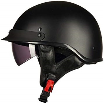 ILM Half Scooter Helmet Open Face Sun Visor