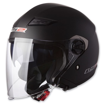 LS2 Helmets 569-3015 Track Solid Open Face Motorcycle Helmet