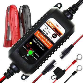 MOTOPOWER MP00205A 12V 800mA Fully Automatic Battery Charger/Maintainer