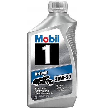 Mobil 1 96936 20W-50 V-Twin Synthetic Motocycle Motor Oil