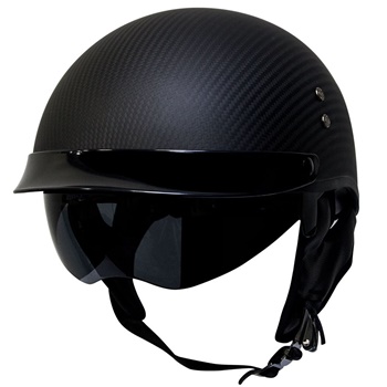 Voss 888CF Matte Carbon DOT Half Helmet