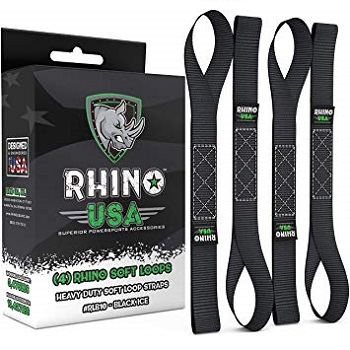 RHINO USA Soft Loops Motorcycle Tie Down Straps (4pk)